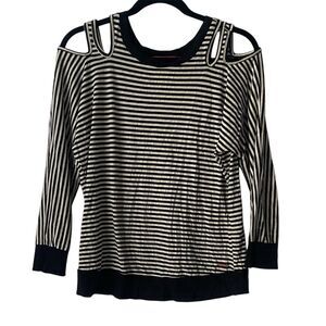 n:Philanthropy Cut Out‎ Black White Sweatshirt Shirt